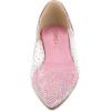 imageAllegra K Womens Pointed Toe Clear Rhinestone Ballet FlatsPink