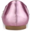 imageAllegra K Womens Pointed Toe Clear Rhinestone Ballet FlatsPink