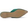 imageAllegra K Womens Pointed Toe Flat Slides MulesEmerald Green