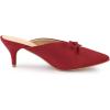 imageAllegra K Womens Pointed Toe Mid Slides Heel MulesRed