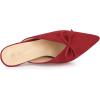 imageAllegra K Womens Pointed Toe Mid Slides Heel MulesRed