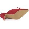 imageAllegra K Womens Pointed Toe Mid Slides Heel MulesRed