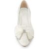 imageAllegra K Womens Pointed Toe Rhinestone Bow Slip on Mesh Ballet FlatsWhite