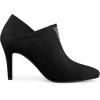 imageAllegra K Womens Pointed Toe Rhinestones Pull on Stiletto Heel Ankle BootiesBlack