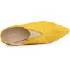 imageAllegra K Womens Pointed Toe Rhinestones Pull on Stiletto Heel Ankle BootiesYellow