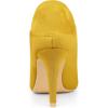 imageAllegra K Womens Pointed Toe Rhinestones Pull on Stiletto Heel Ankle BootiesYellow
