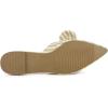 imageAllegra K Womens Pointed Toe Slip on Flat Stripe Bow Slides MulesBeige