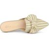 imageAllegra K Womens Pointed Toe Slip on Flat Stripe Bow Slides MulesBeige