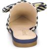 imageAllegra K Womens Pointed Toe Slip on Flat Stripe Bow Slides MulesDark Blue