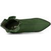 imageAllegra K Womens Pointed Toe Stiletto Heel Ruffle Ankle BootsGreen