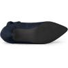 imageAllegra K Womens Pointed Toe Stiletto Heel Ruffle Ankle BootsNavy Blue