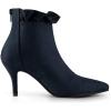 imageAllegra K Womens Pointed Toe Stiletto Heel Ruffle Ankle BootsNavy Blue