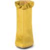 imageAllegra K Womens Pointed Toe Stiletto Heel Ruffle Ankle BootsYellow