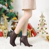 imageAllegra K Womens Pointed Toe Stiletto Heels Heel Chelsea Ankle BootsCoffee