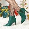 imageAllegra K Womens Pointed Toe Stiletto Heels Heel Chelsea Ankle BootsEmerald Green