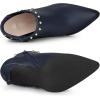 imageAllegra K Womens Pointed Toe Stiletto Heels Heel Chelsea Ankle BootsNavy Blue