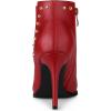 imageAllegra K Womens Pointed Toe Stiletto Heels Heel Chelsea Ankle BootsRed