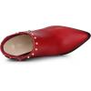 imageAllegra K Womens Pointed Toe Stiletto Heels Heel Chelsea Ankle BootsRed