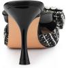 imageAllegra K Womens Pointed Toe Tweed Rhinestone Bow Stiletto Heels MulesBlack