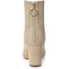 imageAllegra K Womens Pointed Toe Zipper Chunky Heels Ankle BootsBeige