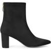 imageAllegra K Womens Pointed Toe Zipper Chunky Heels Ankle BootsBlack
