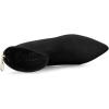 imageAllegra K Womens Pointed Toe Zipper Chunky Heels Ankle BootsBlack