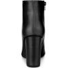 imageAllegra K Womens Pointed Toe Zipper Chunky High Heels Ankle BootsBlack