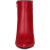 imageAllegra K Womens Pointed Toe Zipper Chunky High Heels Ankle BootsRed