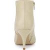 imageAllegra K Womens Pointed Toe Zipper Stiletto Heel Ankle BootsBeige