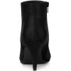 imageAllegra K Womens Pointed Toe Zipper Stiletto Heel Ankle BootsBlack