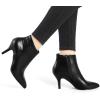 imageAllegra K Womens Pointed Toe Zipper Stiletto Heel Ankle BootsBlack