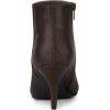 imageAllegra K Womens Pointed Toe Zipper Stiletto Heel Ankle BootsCoffee