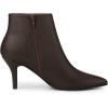imageAllegra K Womens Pointed Toe Zipper Stiletto Heel Ankle BootsCoffee