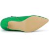 imageAllegra K Womens Pointed Toe Zipper Stiletto Heel Ankle BootsGrass Green