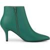 imageAllegra K Womens Pointed Toe Zipper Stiletto Heel Ankle BootsGreen