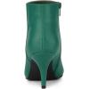 imageAllegra K Womens Pointed Toe Zipper Stiletto Heel Ankle BootsGreen