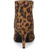 imageAllegra K Womens Pointed Toe Zipper Stiletto Heel Ankle BootsLeopard