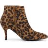imageAllegra K Womens Pointed Toe Zipper Stiletto Heel Ankle BootsLeopard