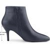 imageAllegra K Womens Pointed Toe Zipper Stiletto Heel Ankle BootsNavy Blue
