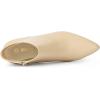 imageAllegra K Womens Pointed Toe Zipper Stiletto Heel Ankle BootsNude