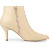 imageAllegra K Womens Pointed Toe Zipper Stiletto Heel Ankle BootsNude