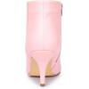 imageAllegra K Womens Pointed Toe Zipper Stiletto Heel Ankle BootsPink