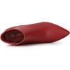 imageAllegra K Womens Pointed Toe Zipper Stiletto Heel Ankle BootsRed