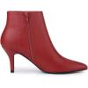 imageAllegra K Womens Pointed Toe Zipper Stiletto Heel Ankle BootsRed