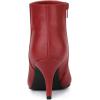 imageAllegra K Womens Pointed Toe Zipper Stiletto Heel Ankle BootsRed