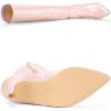 imageAllegra K Womens Pointy Toe Buckle Stiletto Heel Knee High BootsBling Pink