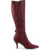 imageAllegra K Womens Pointy Toe Buckle Stiletto Heel Knee High BootsBurgundy