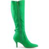 imageAllegra K Womens Pointy Toe Buckle Stiletto Heel Knee High BootsGrass Green