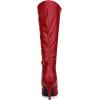 imageAllegra K Womens Pointy Toe Buckle Stiletto Heel Knee High BootsRed