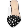 imageAllegra K Womens Polka Dots Clear Chunky Heels Slides MulesBlack